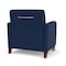 Lesro Siena Lounge Reception Wide Guest Chair with Front Casters, Walnut Wood Back Legs, MD Ink Upholstery SN1201 - alternate 2
